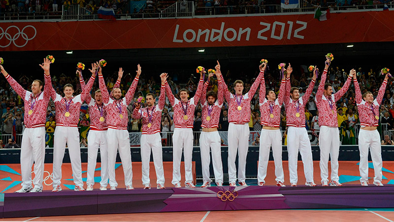 Мужская сборная России, олимпийский чемпион 2012 года.