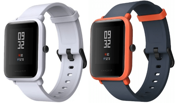 Женские умные часы Amazfit Bip в двух цветовых вариациях.