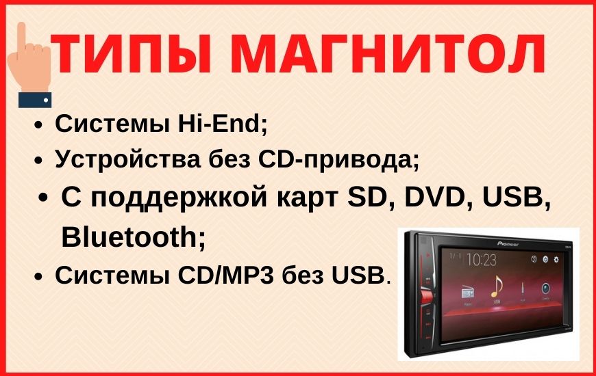 типы магнитол