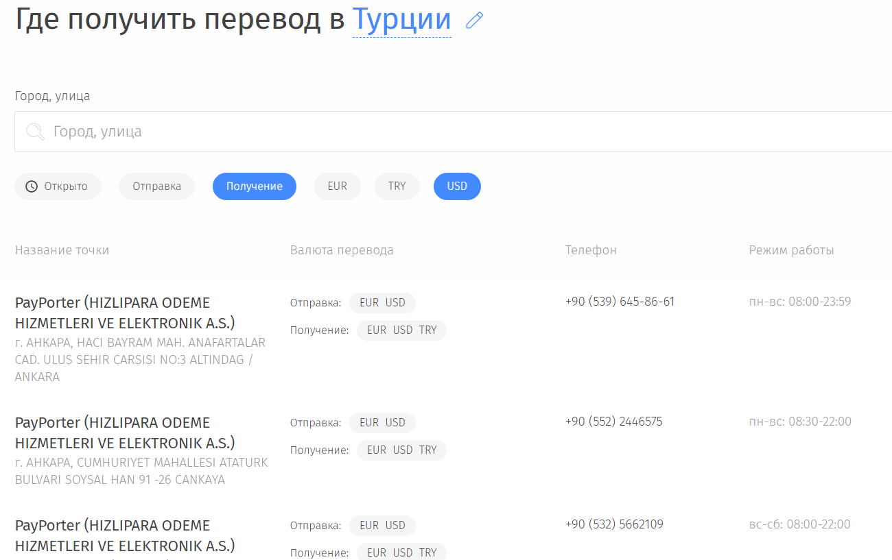 получить перевод в турции